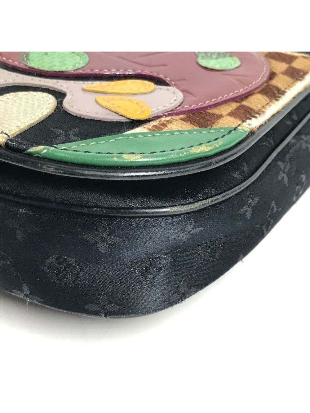 Louis Vuitton Shoulder Bag Comte de Fe Musette Satin Canvas Black - Picture 6 of 9